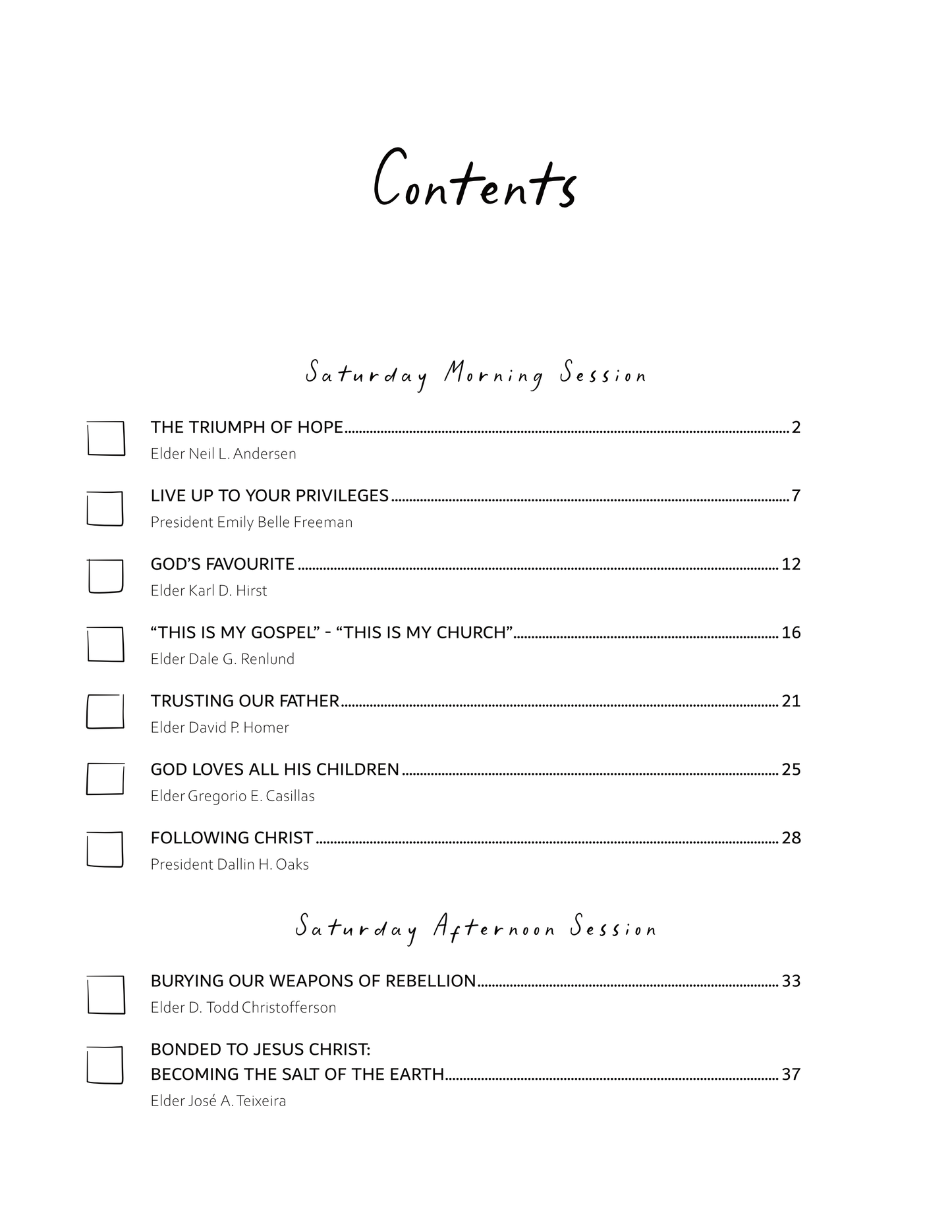 October 2024 General Conference Addresses: Creative Edition